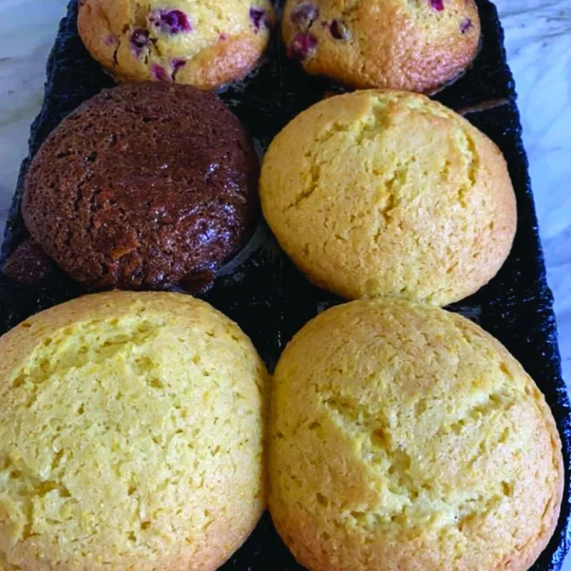 Assortment of fresh baked muffins